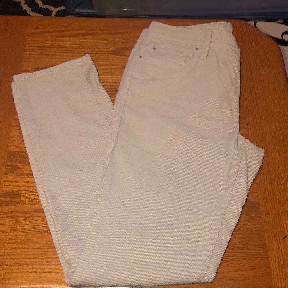ANN TAYLOR light gray corduroy